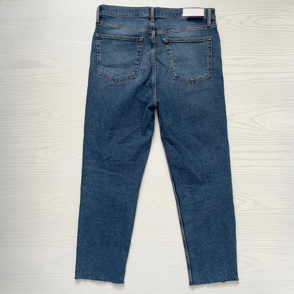 RE/DONE Womens Jeans 30 70's Stove Pipe Hi-Rise Medium Wash Crop Straight Leg - Picture 5 of 9